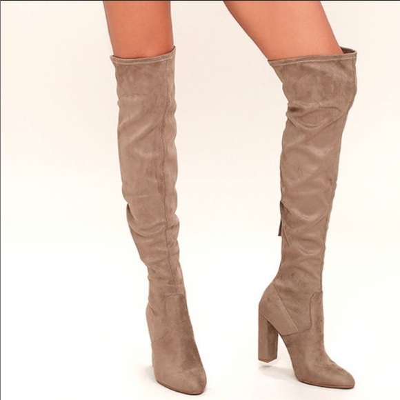 Steve Madden Shoes - Over the knee taupe Steve Madden boots